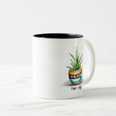 Plant Lady, Aloe Plant Tweekleurige Koffiemok (Voorkant rechts)