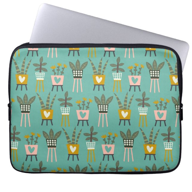 Plant Lady Art Laptop Sleeve (Voorkant)