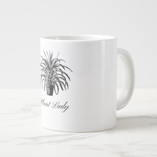 Plant Lady Black en White Specialty Mok (Voorkant rechts)