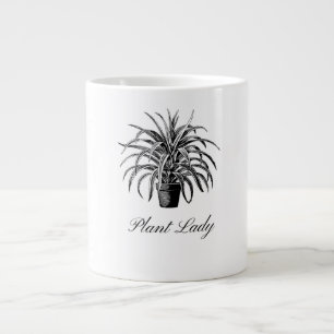 Plant Lady Black en White Specialty Mok