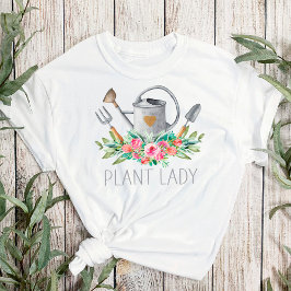 Plant Lady Boho Waterverf Gardener Humor Chic T-shirt