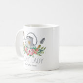 Plant Lady Boho Waterverf Gardener Humor Koffiemok (Voorkant links)