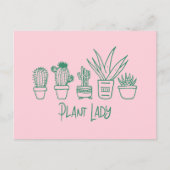 Plant Lady Cactus Succulent Gardening Lover Briefkaart (Voorkant)