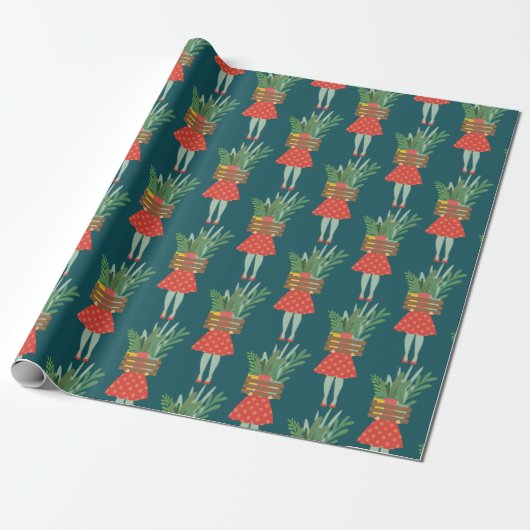 Plant Lady Cadeaupapier (Uitgerold)
