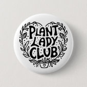 Plant lady club ronde button 5,7 cm (Voorkant)