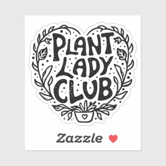 Plant lady club sticker (Vel)