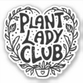 Plant lady club sticker (Voorkant)