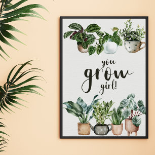 Plant Lady Cute Houseplant Funny Gardening Quote Poster