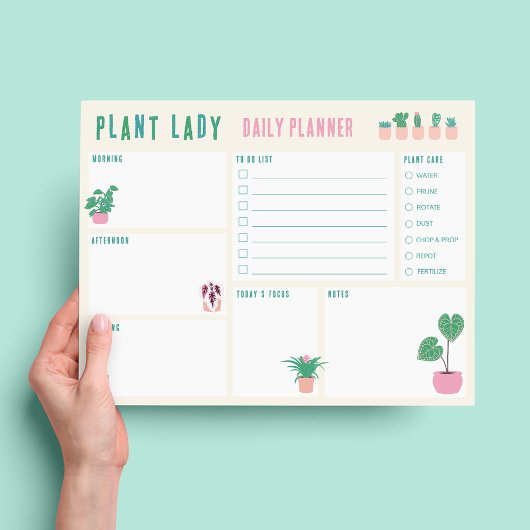 Plant Lady Dagelijkse Planner Notitieblok