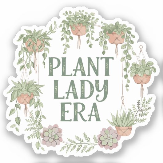 Plant Lady Era  Sticker (Voorkant)