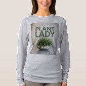Plant Lady Fern Silver Pot T-shirt (Voorkant)
