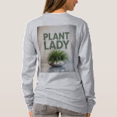 Plant Lady Fern Silver Pot T-shirt (Achterkant)
