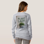 Plant Lady Fern Silver Pot T-shirt (Achterkant volledig)
