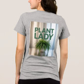 Plant Lady Fern Silver Pot Tri-Blend Shirt (Achterkant)
