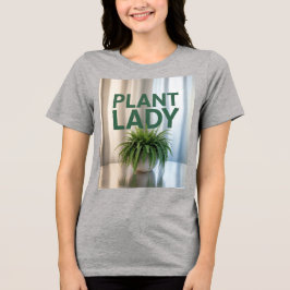 Plant Lady Fern Silver Pot Tri-Blend Shirt