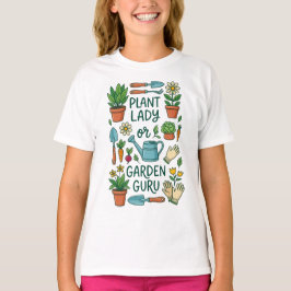 Plant Lady Garden Guru Design T-shirt