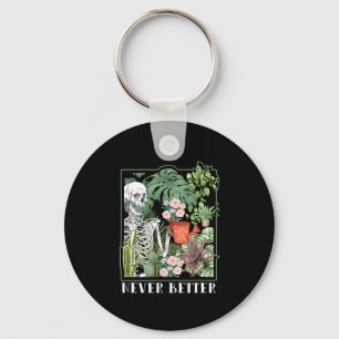 Plant Lady Halloween Nooit Beter Skeleton Gardeni Sleutelhanger
