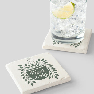 Plant Lady Hanging Plant Stenen Onderzetter