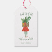 Plant Lady kerstcadeau-Label Cadeaulabel (Voorkant)