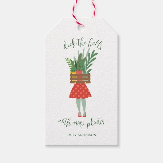 Plant Lady kerstcadeau-Label Cadeaulabel (Voorkant)