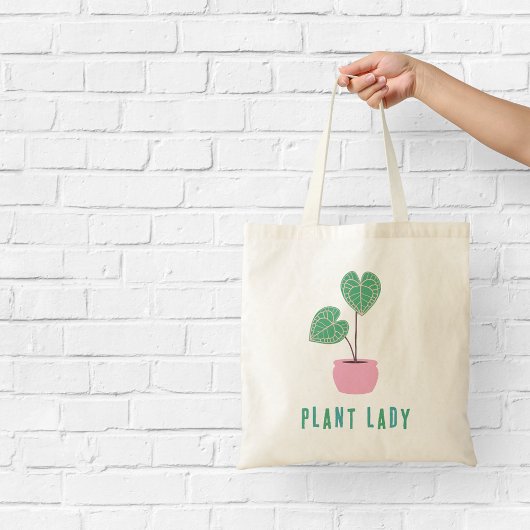 Plant Lady Leafy Houseplant geïllustreerd Tote Bag