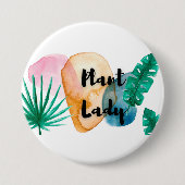 Plant Lady mok Ronde Button 7,6 Cm (Voorkant)