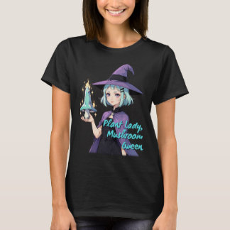 Plant Lady Mushroom Queen Schattigee Heksenkunst M T-shirt
