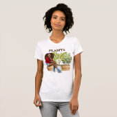 Plant Lady Relaxing Waterverf Planten T-shirt (Voorkant volledig)