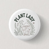 Plant lady ronde button 3,2 cm (Voorkant)