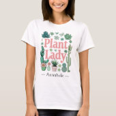 Plant Lady Schattige gepersonaliseerd T-shirt (Voorkant)