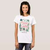 Plant Lady Schattige gepersonaliseerd T-shirt (Voorkant volledig)