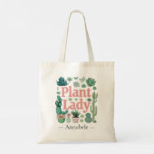 Plant Lady Schattige gepersonaliseerd Tote Bag (Achterkant)