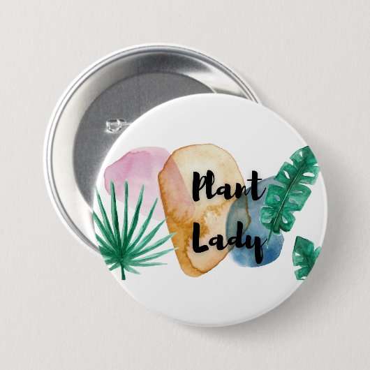 Plant Lady-toets Ronde Button 7,6 Cm (Voorkant /achterkant)