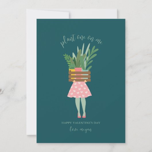 Plant Lady Valentijnsdag Flat Card (Voorkant)