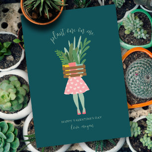 Plant Lady Valentijnsdag Flat Card