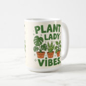 Plant lady vibes cute botanical Coffee Mug Koffiemok (Voorkant rechts)