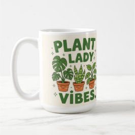 Plant lady vibes cute botanical Coffee Mug Koffiemok