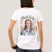 Plant Lady Waterverf Wit T-Shirt (Achterkant)
