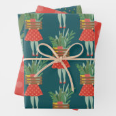 Plant Lady Wrapping Paper Flat Sheet Set 3 (In situ)