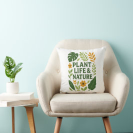 Plant leven & Natuur – Botanisch ontwerp Kussen