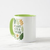 Plant leven & Natuur – Botanisch ontwerp Mok (Voorkant links)