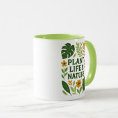 Plant leven & Natuur – Botanisch ontwerp Mok (Voorkant rechts)