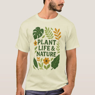 Plant leven & Natuur – Botanisch ontwerp T-shirt