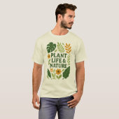 Plant leven & Natuur – Botanisch ontwerp T-shirt (Voorkant volledig)