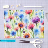 Plant Levendige Bachelor's Button Flowers Tissuepapier (Craft)