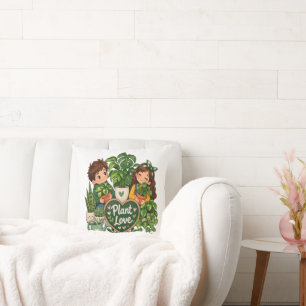 Plant Liefde Schattige Plantenliefhebber Tuinieren Kussen