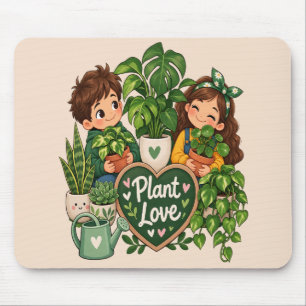 Plant Liefde Schattige Plantenliefhebber Tuinieren Muismat