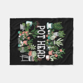 Plant liefhebber en tuinman_ Pot Head succulent Sh Fleece Deken (Voorkant (Horizontaal))