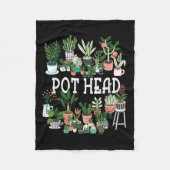 Plant liefhebber en tuinman_ Pot Head succulent Sh Fleece Deken (Voorkant)