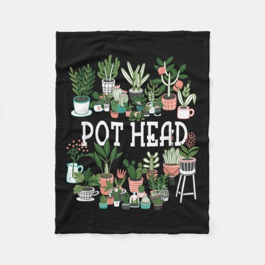 Plant liefhebber en tuinman_ Pot Head succulent Sh Fleece Deken (Voorkant)